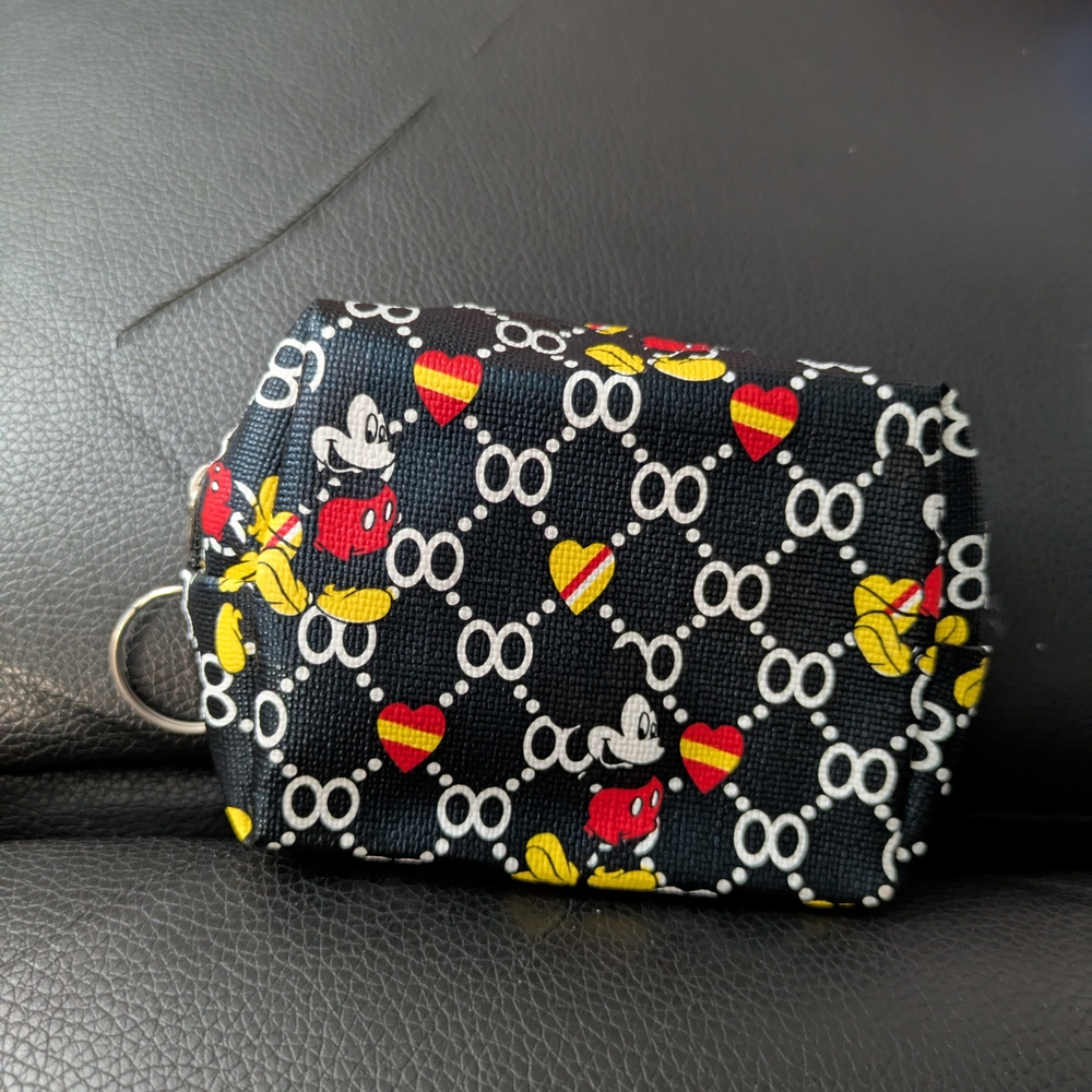 Source Unknown Black and Red Kids Pouch